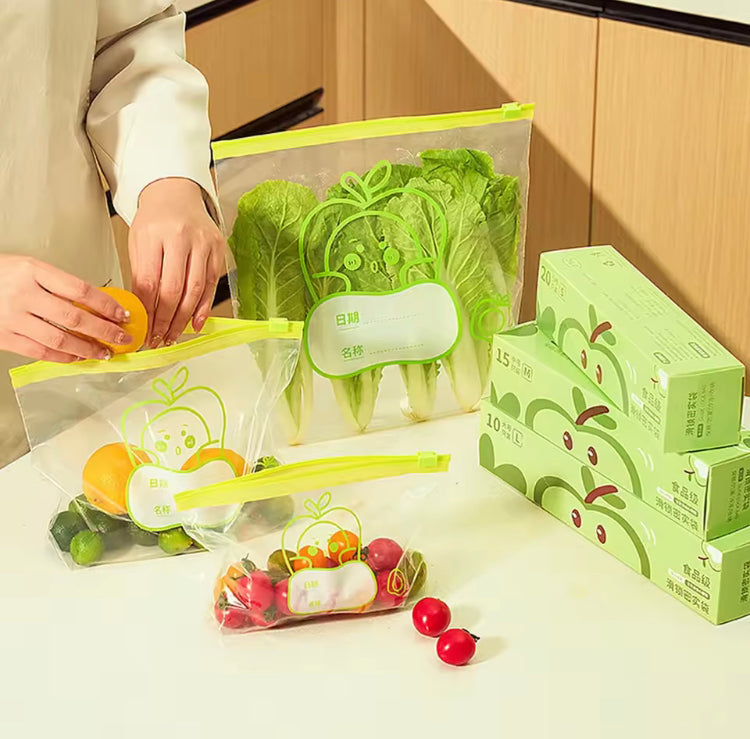 Reusable Zip Lock Bag, Food Grade Transparent Storage Bag, Refrigerator Fresh-keeping Bag Reusable Zip Lock Bag, Food Grade Transparent Storage Bag, Refrigerator Fresh-keeping Bag